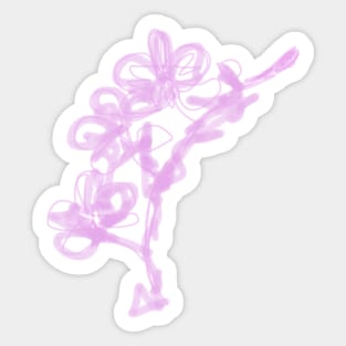 Elegant Purple Orchid Art Sticker